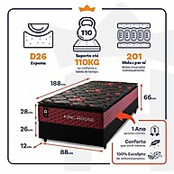 Cama Box Solteiro Toronto: Conforto Vermelho! - imagem 2
