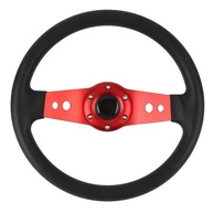 Volante de Corrida WALFRONT 13" PU Vermelho: Estilo e Controle para Seu Carro - imagem 2