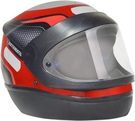 Capacete FW3 Automático Vermelho e Prata 60: Leveza e Segurança com Viseira Cristal - imagem 3