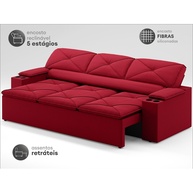 Sofá Retrátil e Reclinável Pop: Conforto em Vermelho! - imagem 2