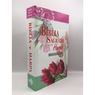 Bíblia Almeida Revista e Corrigida: Harpa e Jesus em Vermelho - imagem 2