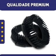 Mop Giratório com Cesto em Inox Vermelho - Cabo Ajustável 140cm + 3 Esfregões de Microfibra - imagem 5