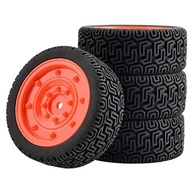 Pneu Wltoys 144001 1/10 Off-Road: Tração e Estilo em Pacote com 4 (Vermelho) - imagem 3