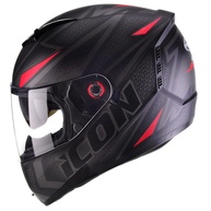 Capacete Peels Icon Fast Preto Fosco com Vermelho: Segurança e Estilo para Sua Moto - imagem 1