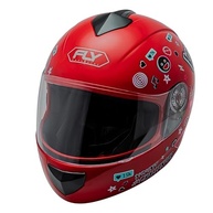 Capacete Moto Infantil Fly Young Live Vermelho Brilhante - Segurança e Estilo para Pequenos Aventureiros! - imagem 3