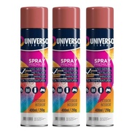 Tinta Spray 400ml Vermelho Uso Geral em Aço Ferro Couro Gesso Cerâmica | Universo | Kit 03 un - imagem 2