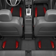 Tapetes de Carro Motor Trend Pretos e Vermelhos: Proteção Total e Estilo Esportivo - imagem 3