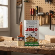 Jimo Cupim Incolor 5l + Pincel Para Verniz Stain 2.1/2 - imagem 3