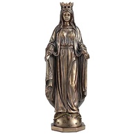 Escultura de Dama da Graça com Políptico 20,5 cm - Acabamento Bronze Fundido a Frio Veronese Design - imagem 3