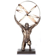 Estátua Esfera Celestial em Bronze e Ouro - Atlas da Veronese Design - imagem 1