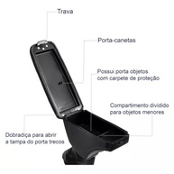 Apoio de Braço Artefactum para Nissan Versa 2011-2019: Conforto e Organização Premium (Preto) - imagem 5