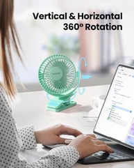 Ventilador Portátil Gaiatop 360° Recarregável USB - Potente, Silencioso e Versátil - imagem 3