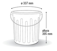 Balde Plástico 30L com Alça de Ferro - Arqplast | Resistente e Versátil para Armazenamento - imagem 3