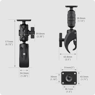 Suporte TUSITA Garra 360° para GPS Garmin Montana/Zumo XT em ATV/UTV - Fixação Segura e Versátil - imagem 4