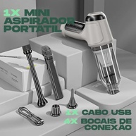 Aspirador Portátil 4 em 1: Potência, Versatilidade e Design Moderno para Sua Casa e Carro (Branco) - imagem 3