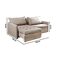 Sofá Cama Retrátil 200cm: Conforto e Versatilidade! - imagem 2