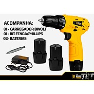 Parafusadeira Furadeira 12V com 2 Baterias – Potência e Versatilidade - imagem 2