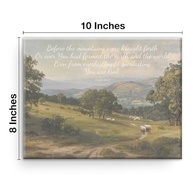 Arte de Parede Cristã com Versículo Bíblico Salmo 90:2 - Tela emoldurada 20x25cm para Decoração Espiritual - imagem 3