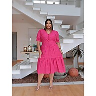 Vestido Midi Plus Size: Elegância em Laise Algodão - imagem 4