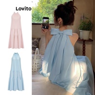Vestido Azul com Laço: Elegância Casual - imagem 1