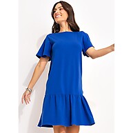 Vestido Azul Cotton Quintess: Estilo Casual com Tocada de Elegância - imagem 1