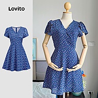Vestido Boho Ditsy Floral com Cadarço Lovito: Estilo e Conforto - imagem 1