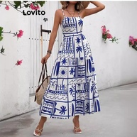 Vestido Boho Geométrico Lovito: Estilo e Conforto! - imagem 1