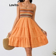 Vestido Boho Lovito: Elegância Geométrica - imagem 1