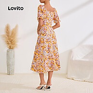 Vestido Boho Paisley com Mangas Bufantes Lovito LBL24064 - imagem 1
