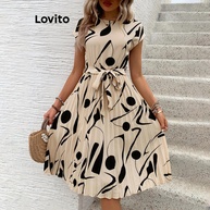 Vestido Boho Plissado Lovito: Estilo e Conforto! - imagem 1