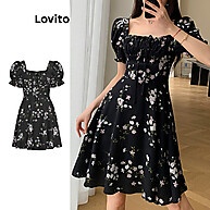 Vestido Casual com Flores Ditsy Preto – Estilo e Conforto - imagem 1