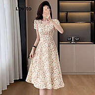 Vestido Casual Ditsy Floral Jacquard Lovito - Estilo e Conforto - imagem 1