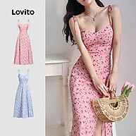 Vestido Casual Ditsy Floral Lovito – Estilo e Conforto para Mulheres - imagem 1