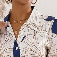 Vestido Casual Floral Lovito com Botão e Gravata – Estilo e Conforto em Um Só Look - imagem 1