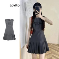 Vestido Casual Lovito com Laço: Estilo e Conforto em um Modelo - imagem 1