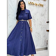 Vestido Evangelico Chamise com Botões: Elegância e Conforto - imagem 4