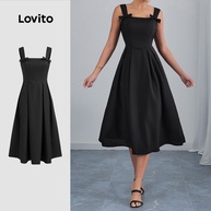 Vestido Elegante Lovito com Laço: Estilo e Conforto para Mulheres - imagem 1