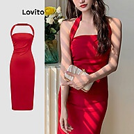 Vestido Elegante Lovito: Ombro a Ombro e Conforto - imagem 1