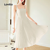 Vestido Elegante Lovito: Plissado e Sofisticado - imagem 1