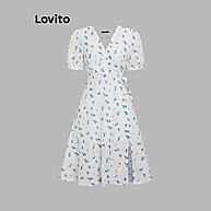 Vestido Feminino Branco com Estampa Floral e Amarração Elegante - imagem 1