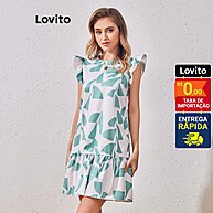Vestido Floral Babado Lovito: Boho e Elegante - imagem 1