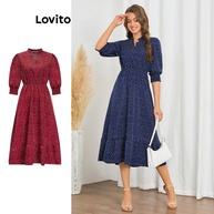 Vestido Floral Babados Lovito: Elegância Casual - imagem 1