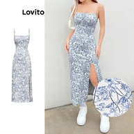 Vestido Floral com Fenda Lovito: Elegância Casual - imagem 1