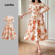 Vestido Floral Lovito: Elegância em Camadas - imagem 1