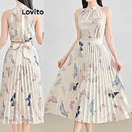 Vestido Floral Plissado Lovito: Elegância e Conforto - imagem 1