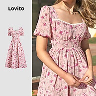Vestido Floral Rosa Lovito: Elegância e Charme - imagem 1