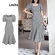 Vestido Gingham Lovito: Casual e Estiloso! - imagem 1