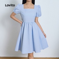 Vestido Jacquard Lovito: Elegância e Conforto - imagem 1