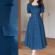 Vestido Jeans Lovito: Elegância Casual! - imagem 1