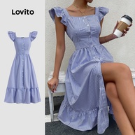 Vestido Listrado Lovito: Casual e Charmoso - imagem 1